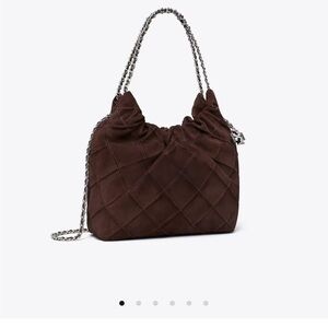 Tory Burch MINI FLEMING SOFT SUEDE HOBO BAG